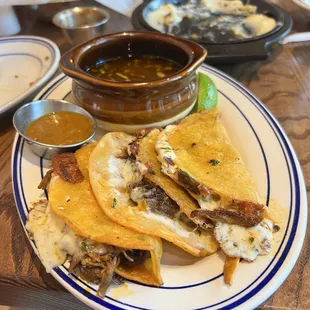 Birria de Res tacos are amazing.
