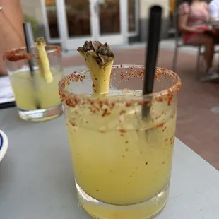La Hawaiiana , Olmeca Altos, Pineapple, Jalapeño, lime juice.