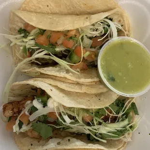 Tacos- shrimp and carnitas