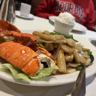Lobster with Oyster Sauce