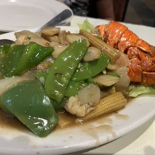 Lobster with Oyster Sauce