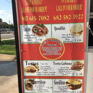 Full menu shoen in the picture! However, dont be shy and ask for the specials!