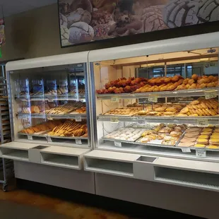 a display of baked goods