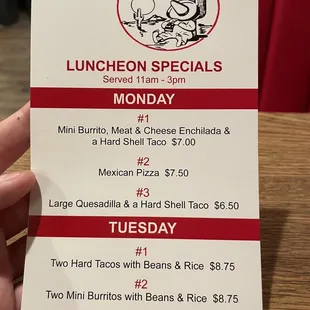 Lunch specials