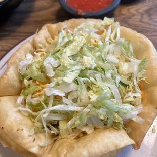 Quesadilla, taco bowl