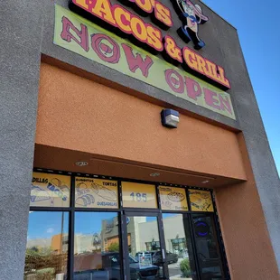 the front of the restaurant