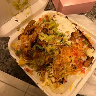 Nachos before I melted and added more cheese.