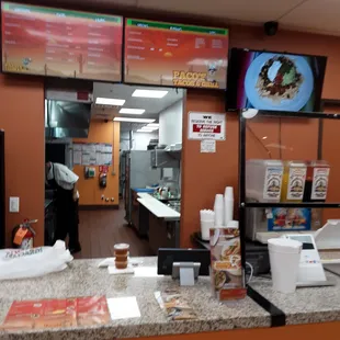 the counter area