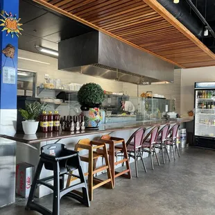 PACOS Tacos Kapolei inside toward Grill from my table.