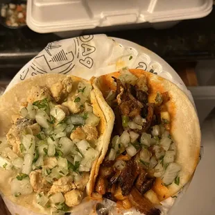 Mini Street tacos (chicken &amp; pork)