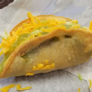 Shredded beef tacos $2.99 each. About half the size they used to be (c. 2019) but just as tasty.