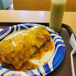 Wet burrito and their ethereal salsa verde $11
