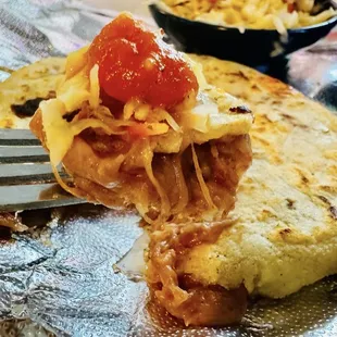 Bean and cheese pupusa