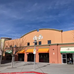 Outside market strip mall