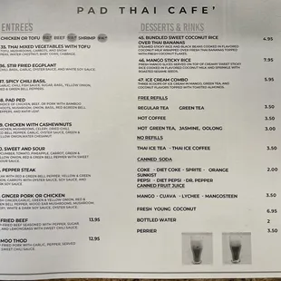 Take out menu