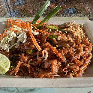 Pad Thai with tofu.
