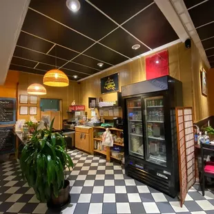 the interior of a restaurant