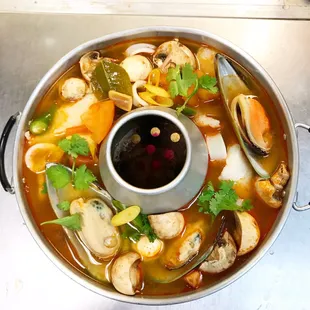 Hot and Sour Seafood Soup