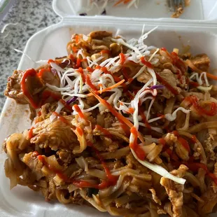 Paid Thai  chicken and added tofu for $2.50 damn that&apos;s expensive tofu