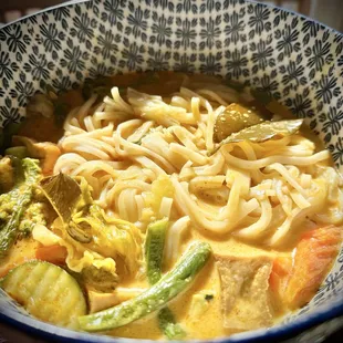 Red curry noodles