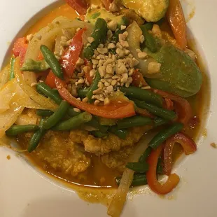 Avocado chicken with fish