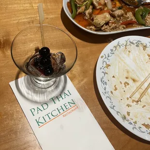 I slammed my dinner and my drink. So good. Cashew chicken and an old Fashioned