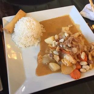 Masaman Curry with chicken &amp; shrimp.