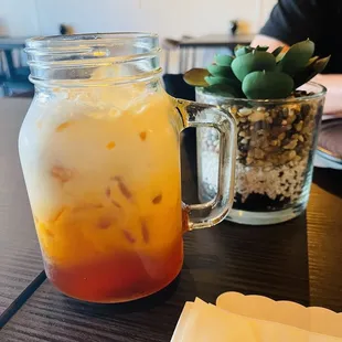 Thai iced tea refreshing and balanced