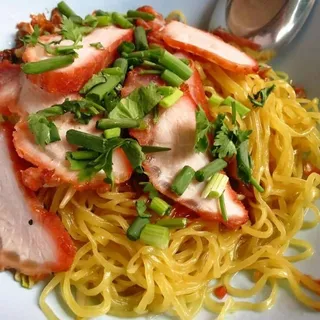 Egg Noodle With BBQ Pork