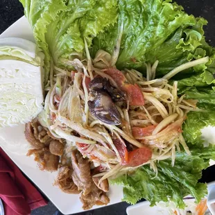 Their Laos style papaya salad is still good after reopening!