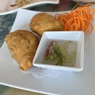 Curried potato dumplings