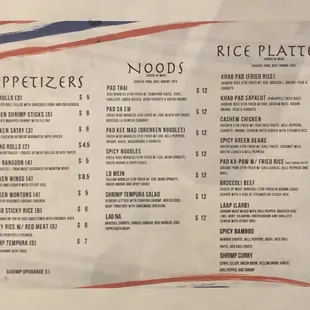 Menu 1 June 2022