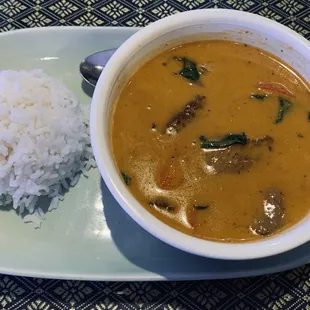 Panang with rice