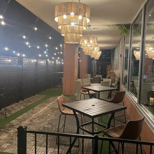 Beautiful covered patio for warmer days!