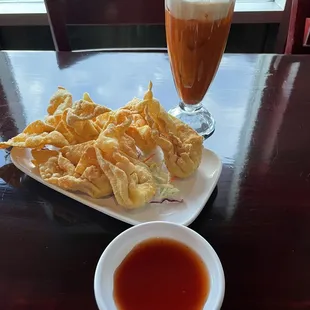 Wontons and Thai Tea