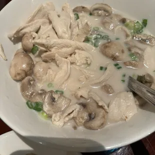 Tom Kha soup with chicken
