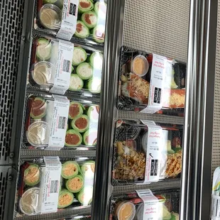 a display of various foods