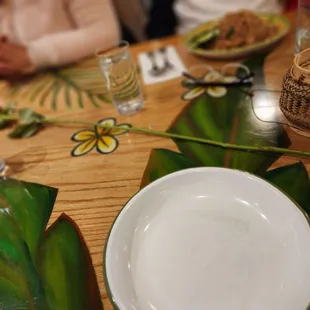 Rose on the table for Valentine's Day