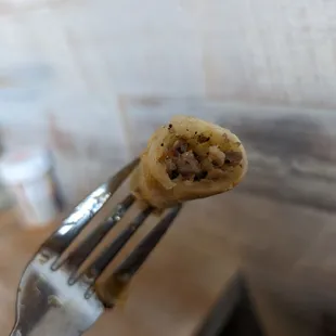 Inside pork spring roll