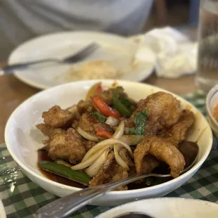Crispy Basil with Catfish