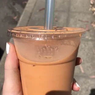 Thai Iced Tea with Boba