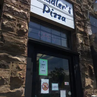 the front of the restaurant