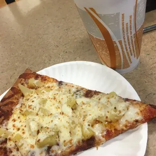 Pineapple pizza slice