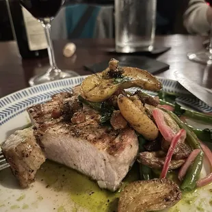 Pork chop special.  Half eaten already, sorry!