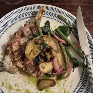 Pork chop special.  Half eaten already, sorry!