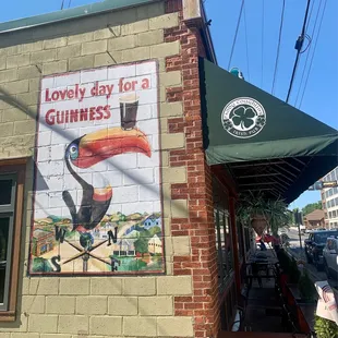 a sign for a guinness
