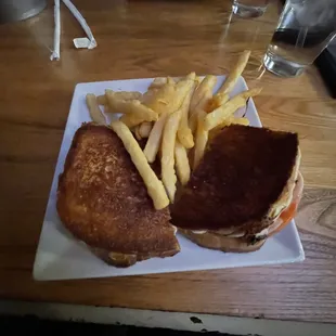 The deluxe grilled cheese sandwich.