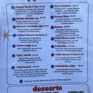 menu, chicken wings and fried chicken