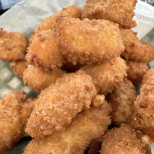Spicy cheese curds.  Better than average.