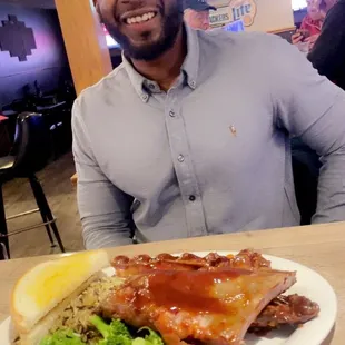 Full Rack of Ribs!  Monday and Thursday- full rack for half price! Yum!